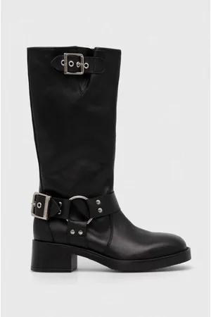 Steve Madden Kozaki skórzane Beau damskie kolor na słupku SM11003069