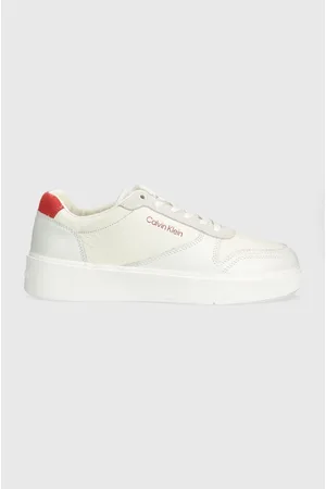 Calvin Klein Sneakersy skórzane LOW TOP LACE UP BSKT kolor HM0HM01402