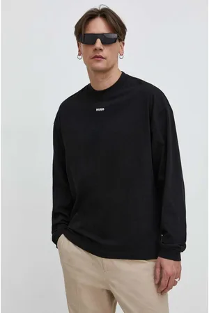 HUGO BOSS Longsleeve bawełniany kolor gładki 50511029