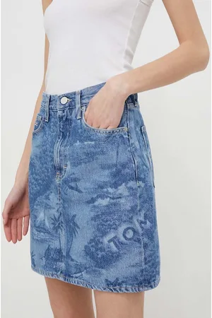 Tommy Hilfiger Spódnica jeansowa kolor mini prosta DW0DW17671