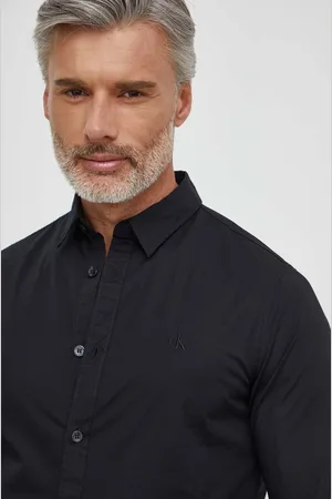 Calvin Klein Koszula męska kolor slim z kołnierzykiem klasycznym
