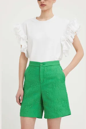 Custommade Szorty Nanna damskie kolor gładkie high waist 999459723