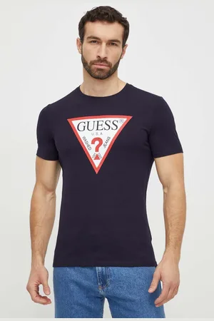 Guess T-shirt bawełniany męski kolor z nadrukiem M2YI71 I3Z14