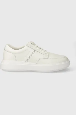 Calvin Klein Sneakersy skórzane LOW TOP LACE UP TAILOR kolor HM0HM01379