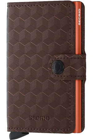 Secrid Portfel skórzany Optical Brown-Orange kolor