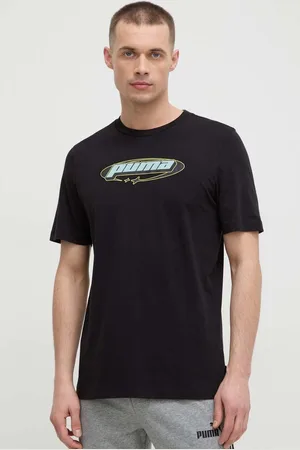 PUMA T-shirt bawełniany męski kolor z nadrukiem 625424