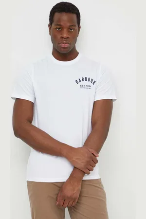 Barbour T-shirt bawełniany męski kolor z nadrukiem MTS0502
