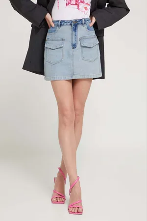 Desigual Spódnica jeansowa RÍMINI kolor mini ołówkowa 24SWFD08