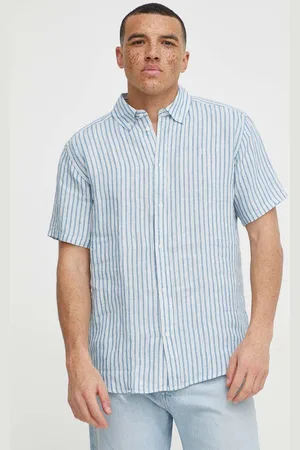 Les Deux Koszula lniana kolor regular z kołnierzykiem button-down LDM401053