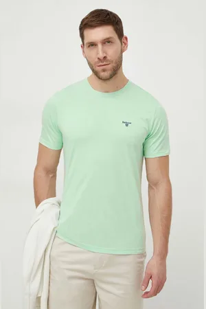 Barbour T-shirt bawełniany kolor gładki MTS0331