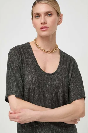 Pinko T-shirt lniany kolor 103599.A1U9