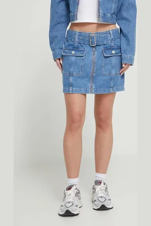Tommy Hilfiger Spódnica jeansowa kolor mini prosta DW0DW17668