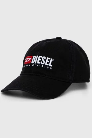 Diesel Czapka z daszkiem bawełniana kolor z aplikacją