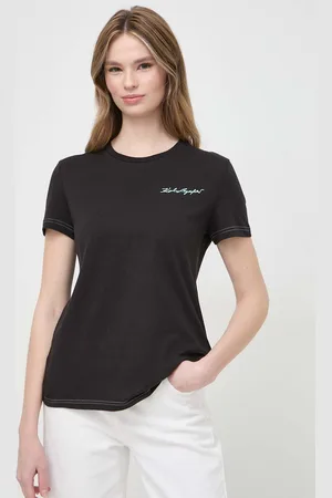 Karl Lagerfeld T-shirt bawełniany damski kolor