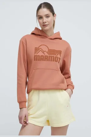 Marmot Bluza dresowa Coastal kolor z kapturem z nadrukiem