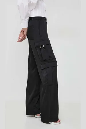 Karl Lagerfeld Spodnie damskie kolor proste high waist