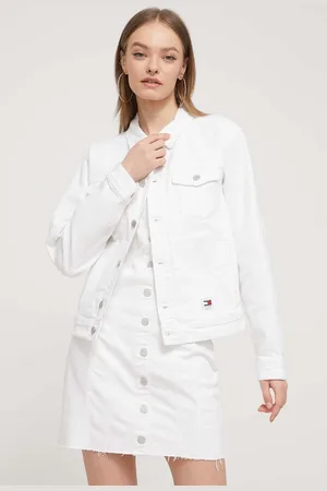 Tommy Hilfiger Kurtka jeansowa damska kolor przejściowa DW0DW17658