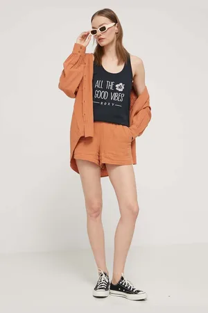 Billabong Szorty bawełniane Day Tripper kolor gładkie high waist ABJNS00277
