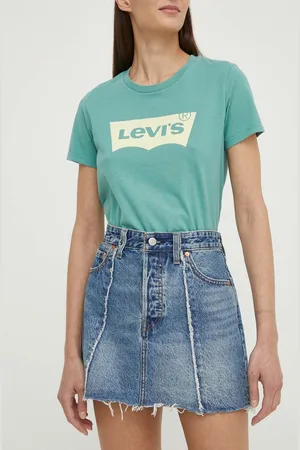 Sheil - Damska Spódniczka moro mini jeansowa khaki 'Camo' odcienie