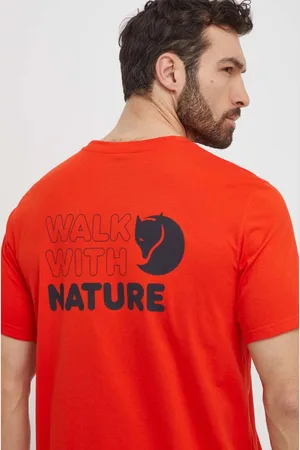 Fjällräven T-shirt Walk With Nature męski kolor z nadrukiem F12600216