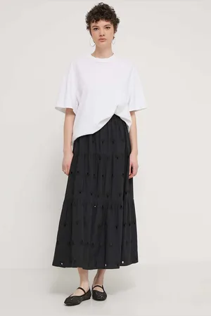 Desigual Spódnica bawełniana VICENZA kolor maxi rozkloszowana 24SWFW05