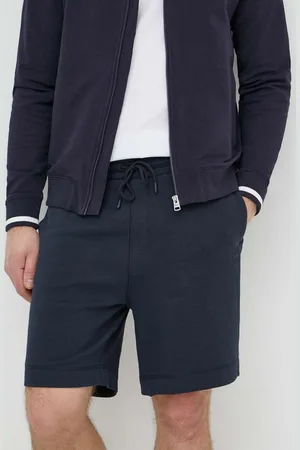 HUGO BOSS Szorty bawełniane kolor niebieski melanżowe 50511726