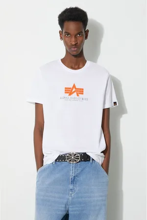 Alpha Industries T-shirt bawełniany Basic Rubber męski kolor z aplikacją 100501RB