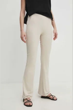 ANSWEAR Lab spodnie damskie kolor dzwony high waist