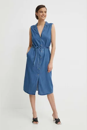 Pepe Jeans Sukienka MAGGIE kolor midi prosta PL953512
