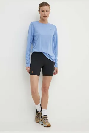 Fjällräven Szorty sportowe Abisko damskie kolor gładkie high waist F14200146