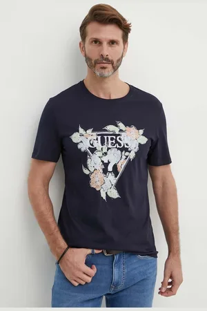 Guess T-shirt bawełniany FLOWERS męski kolor z nadrukiem M4GI11 I3Z14