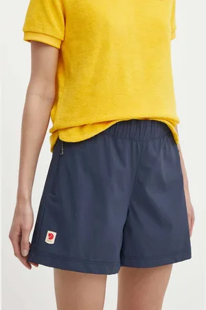 Fjällräven Szorty outdoorowe High Coast kolor gładkie high waist F87034