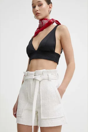 IRO Szorty damskie kolor gładkie high waist