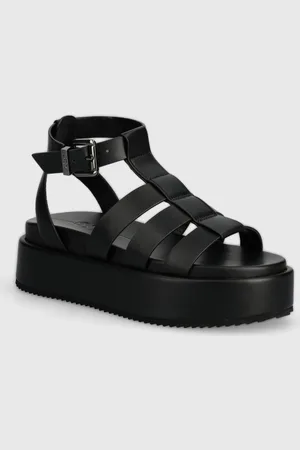 Buffalo Sandały Noa Greek Sandal damskie kolor na platformie 1602209.BLK