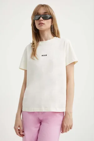 Msgm T-shirt bawełniany damski kolor