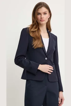 HUGO BOSS Marynarka wełniana kolor jednorzędowa gładka 50490020