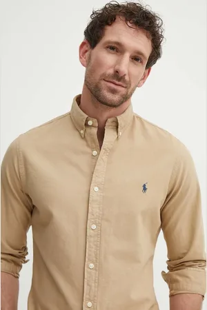Ralph Lauren Koszula bawełniana męska kolor regular z kołnierzykiem button-down 710889739001