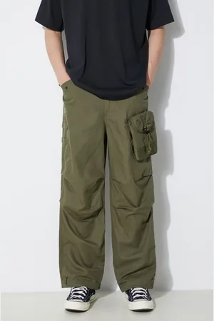 Maharishi Spodnie M.A.L.I.C.E. M51 Cargo Pants Cotton Hemp Twill 28 męskie kolor proste 5051.OLIVE