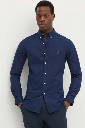 Ralph Lauren Koszula męska kolor slim z kołnierzykiem button-down