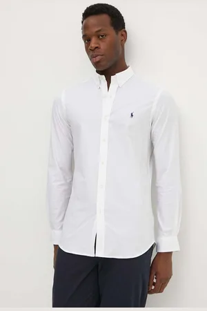 Ralph Lauren Koszula męska kolor slim z kołnierzykiem button-down
