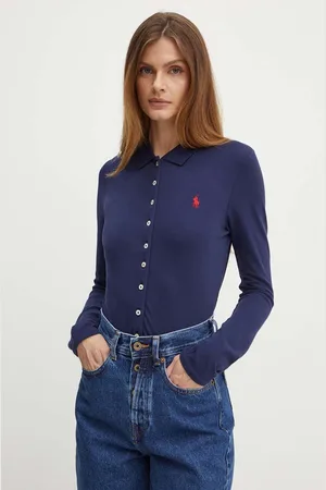 Ralph Lauren Koszula damska kolor slim z kołnierzykiem klasycznym 211941176