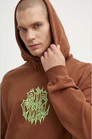 Rip Curl Bluza bawełniana męska kolor z kapturem z nadrukiem