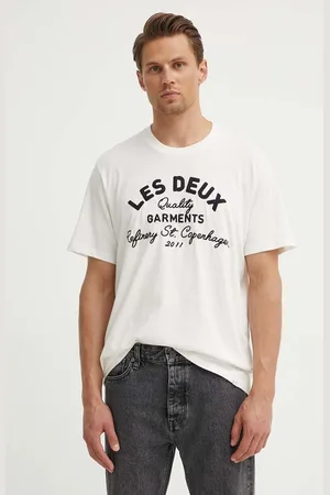 Les Deux T-shirt bawełniany męski kolor z aplikacją LDM101173