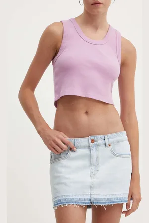 Superdry Spódnica jeansowa kolor mini ołówkowa