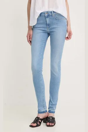 Pepe Jeans Jeansy SKINNY JEANS MW damskie kolor PL204728MP9