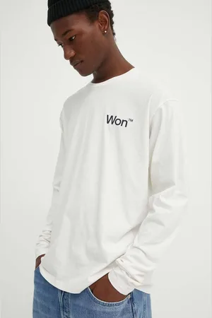 Won Hundred Longsleeve bawełniany kolor z nadrukiem 3146-12063