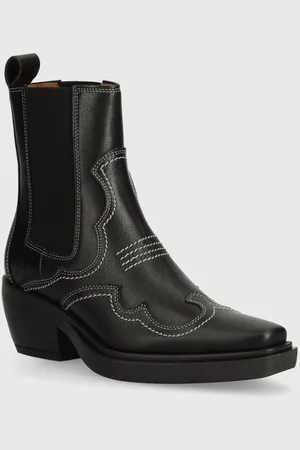 Copenhagen Shoes Kowbojki skórzane damskie kolor na słupku CPH232