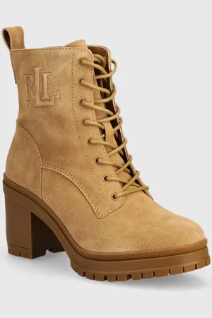 Ralph Lauren Botki zamszowe Cameron damskie kolor na słupku 802942568001