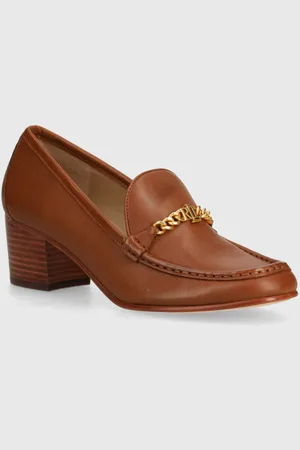 Ralph Lauren Czółenka skórzane Winslet kolor na słupku 802942573002