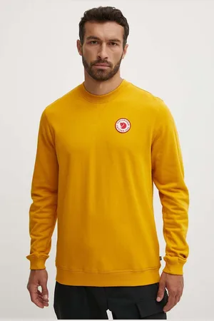 Fjällräven Bluza bawełniana 1960 Logo Badge Sweater męska kolor z aplikacją F87163